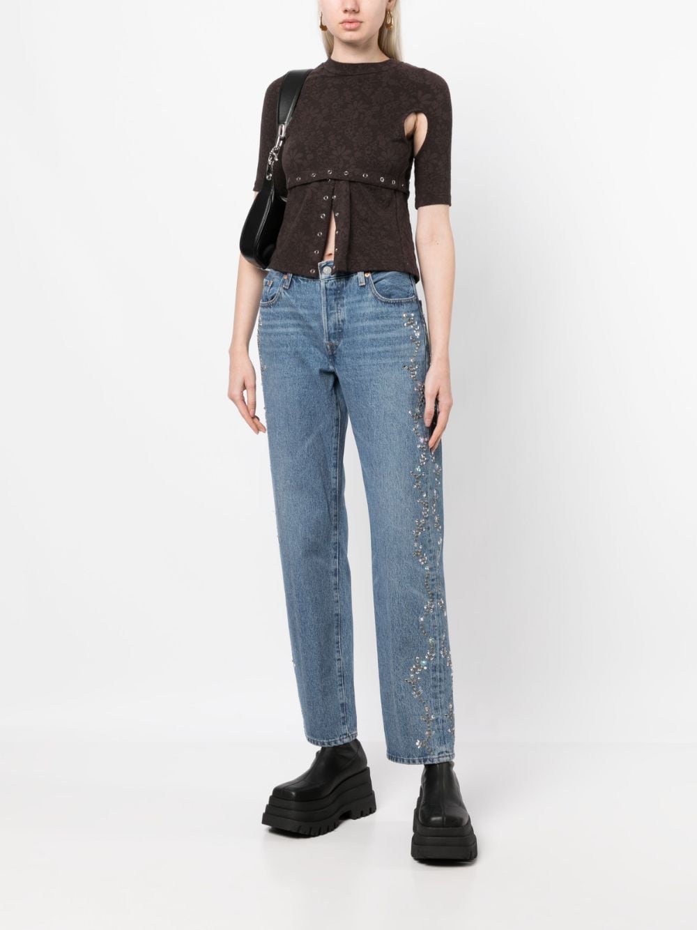 Anna Sui Jeans verfraaid met ringlets - Blauw