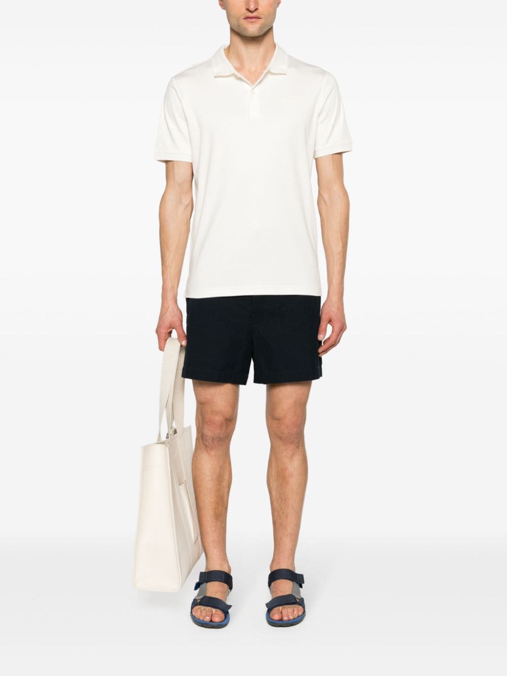Calvin Klein Poloshirt met logopatch - Beige