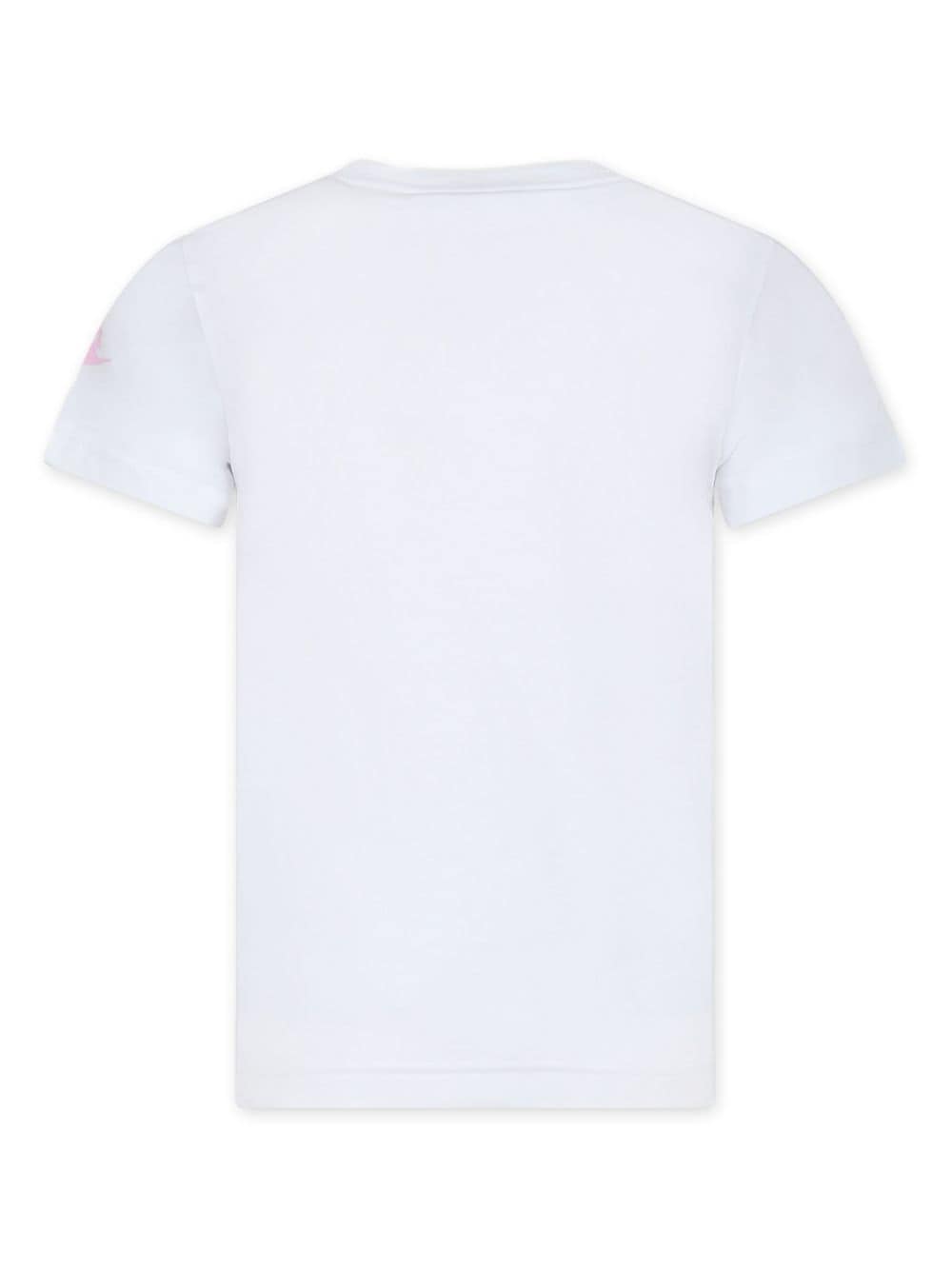Nike Kids logo-print cotton-blend T-shirt - Wit