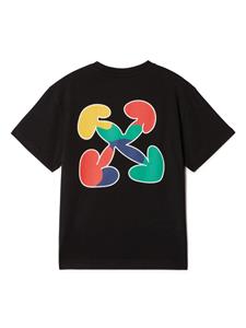 Off-White Kids Katoenen T-shirt met Arrowprint - Zwart