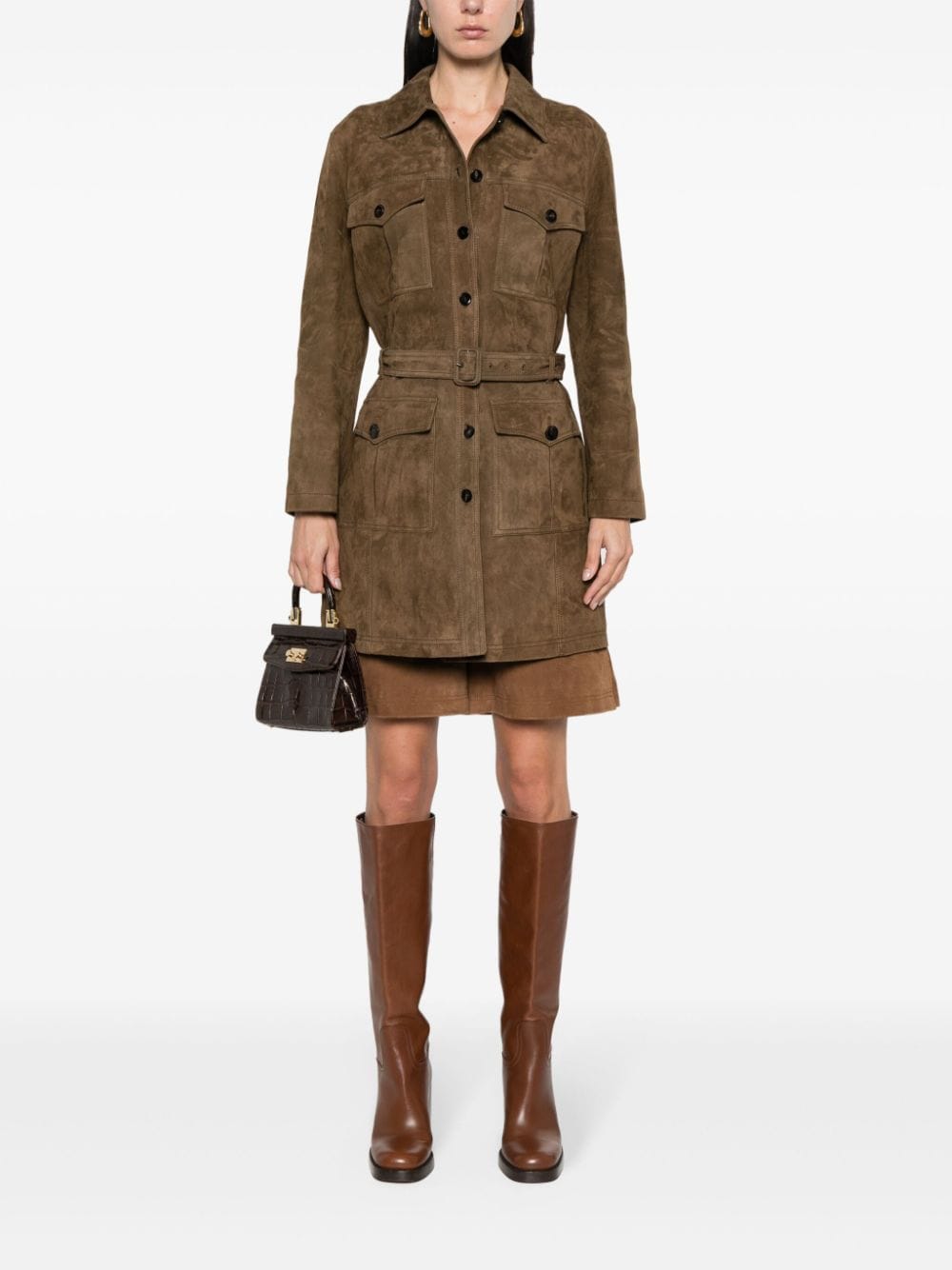 TOM FORD suede leather coat - Bruin