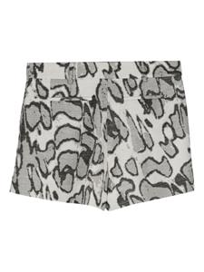 Stella McCartney abstract-jacquard pleated shorts - Grijs