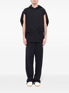 MM6 Maison Margiela stitched-sleeves hoodie - Zwart