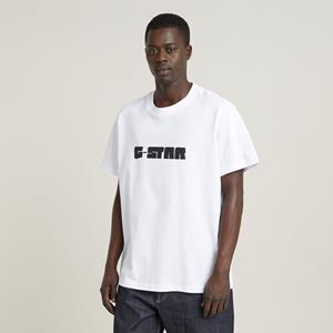 G-Star RAW Unisex Graphic Script Loose T-Shirt - Wit - Heren
