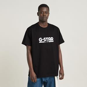 G-Star RAW Unisex Line Script Loose T-Shirt - Zwart - Heren