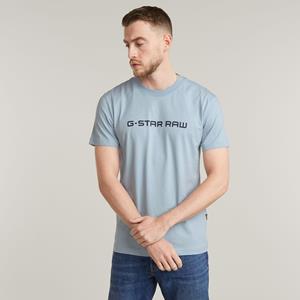 G-Star RAW Corporate Script Logo T-Shirt - Lichtblauw - Heren