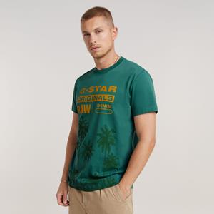 G-Star RAW Palm Originals T-Shirt - Groen - Heren