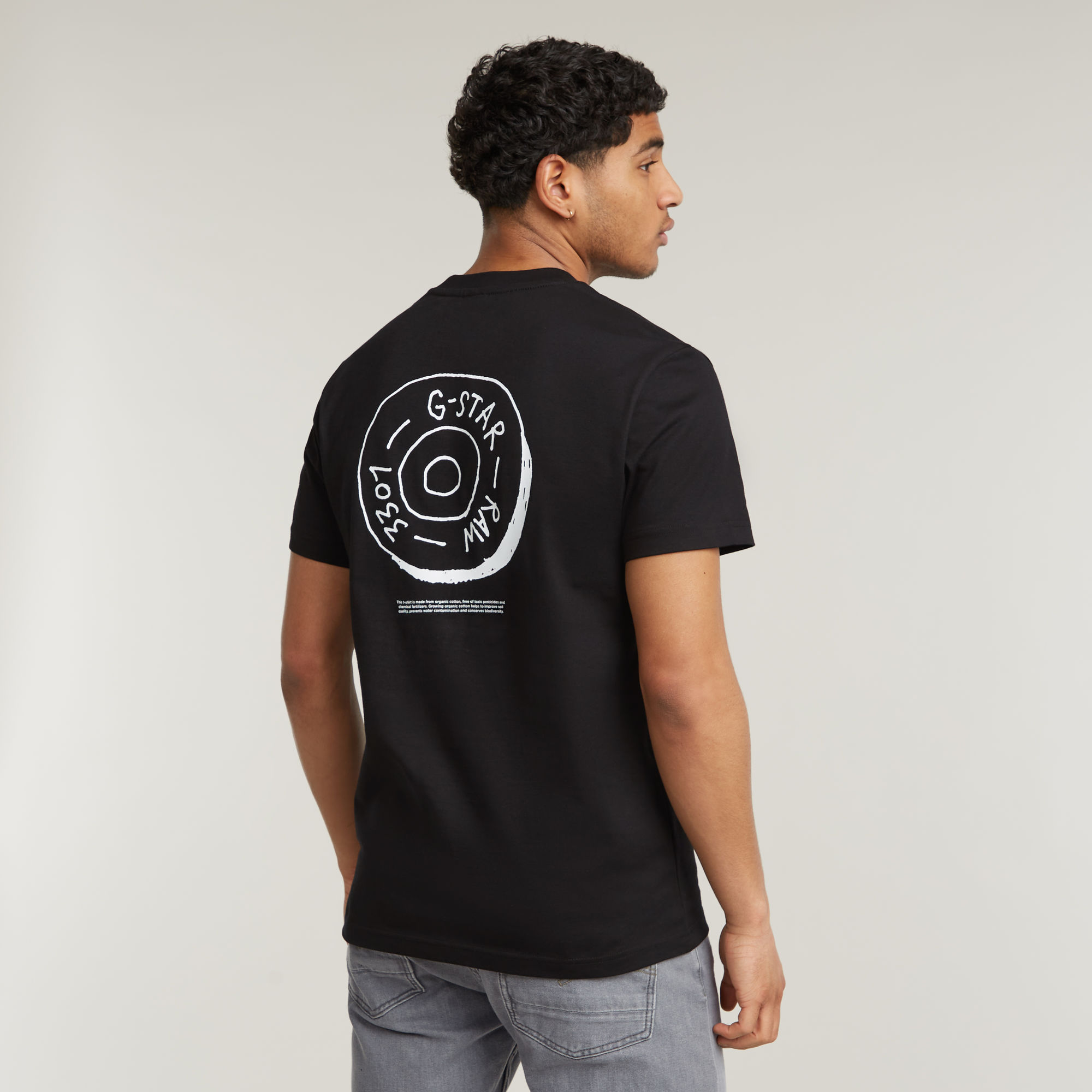 G-Star RAW Button Illustration T-Shirt - Zwart - Heren