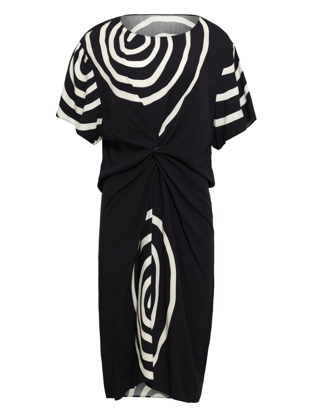 Uma | Raquel Davidowicz spiral-print midi dress - Zwart