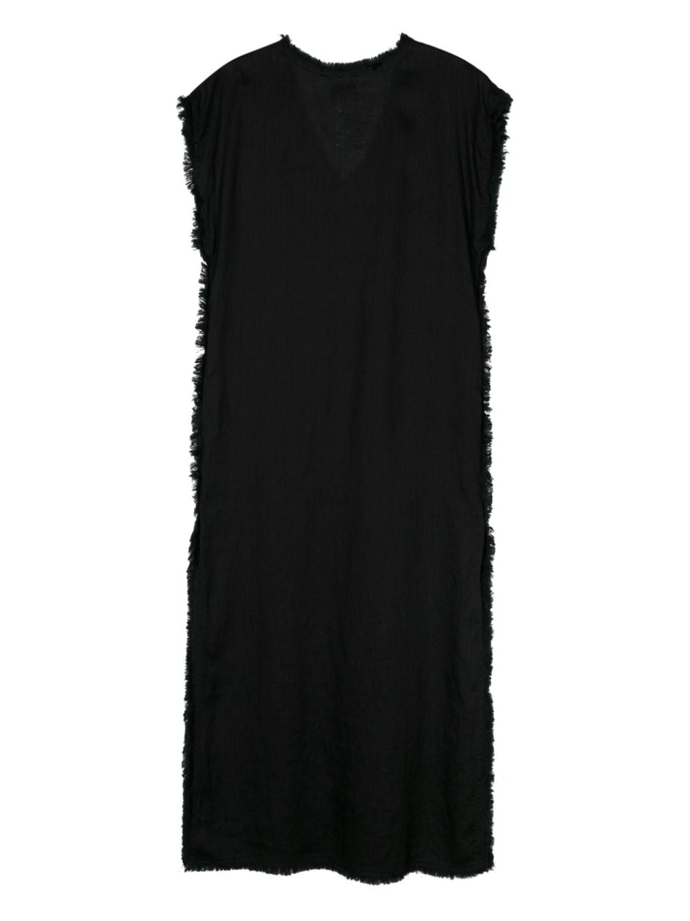 P.A.R.O.S.H. Midi-jurk met franje - Zwart