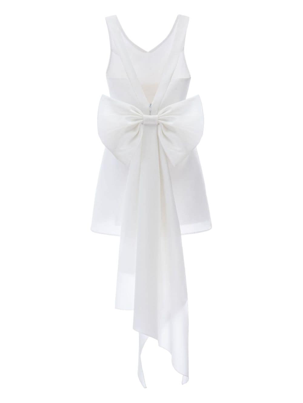 Tulleen Isabel bow satin dress - Wit
