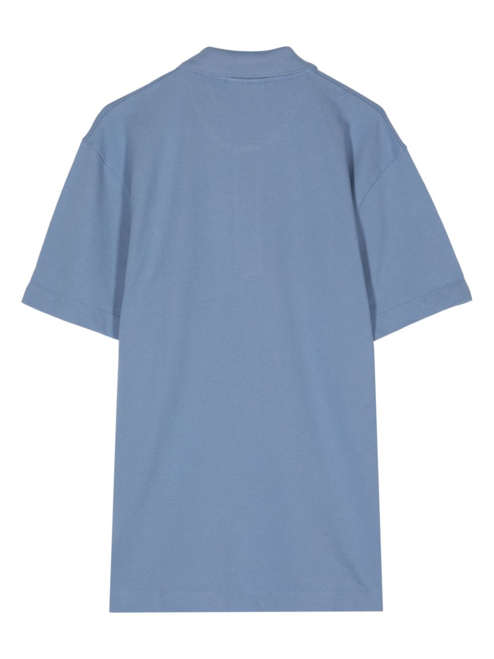Maison Kitsuné logo-appliqué cotton polo shirt - Blauw