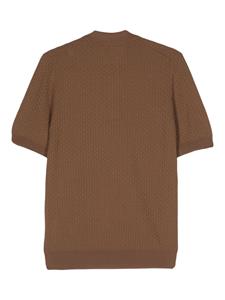 Tagliatore Pratt interwoven cotton polo shirt - Bruin