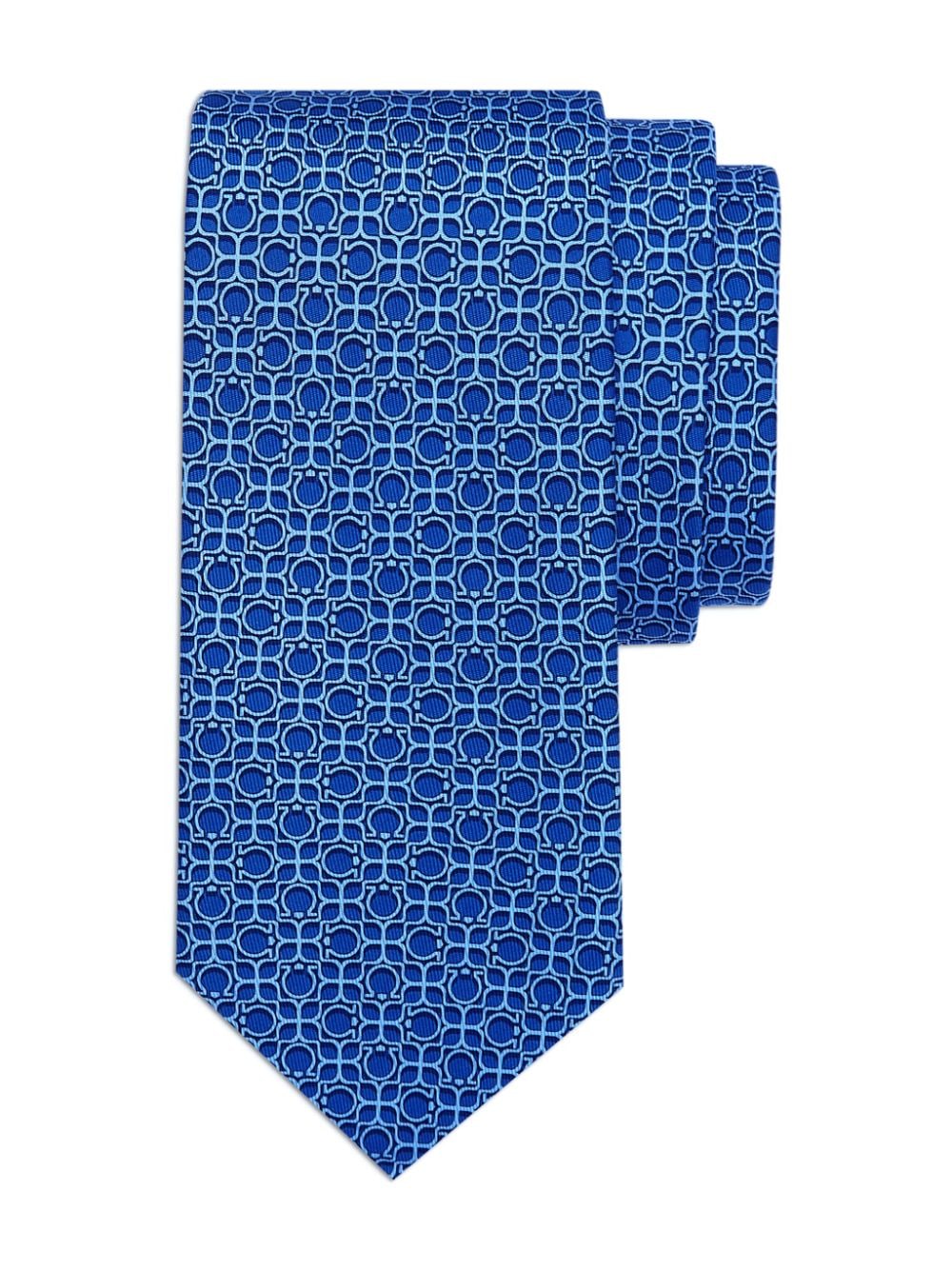 Ferragamo Zijden stropdas - Blauw