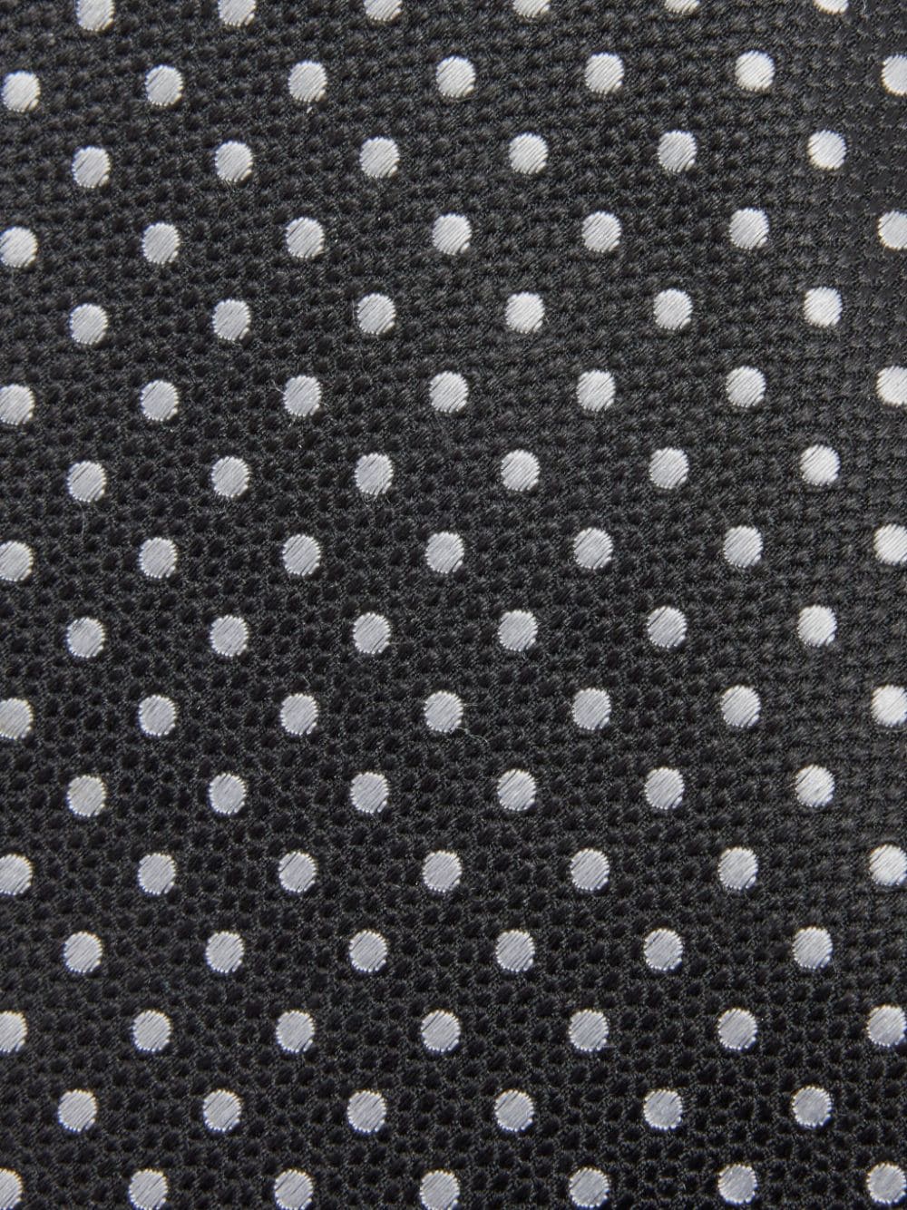 TOM FORD polka dot-embroidered silk tie - Zwart