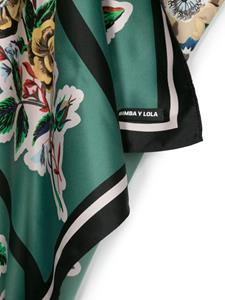 Bimba y Lola Sjaal met bloemenprint - Groen