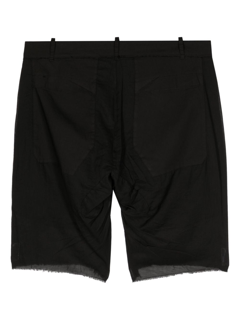 Masnada frayed cotton shorts - Zwart