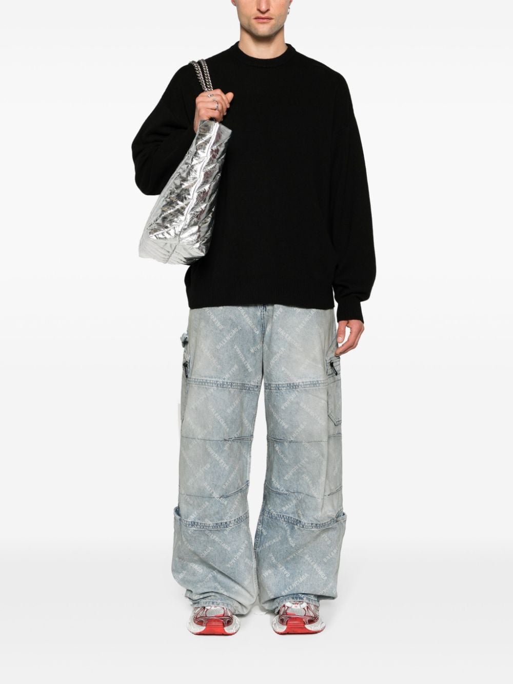 Balenciaga crew-neck cashmere jumper - Zwart