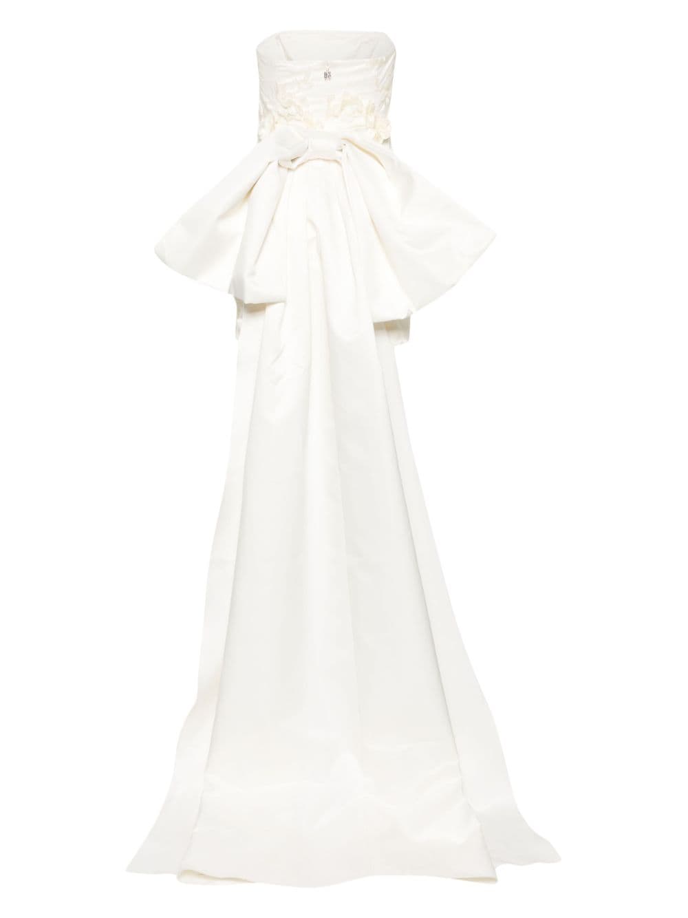 ROTATE Mini-jurk met bloemenpatch - 857 - EGRET