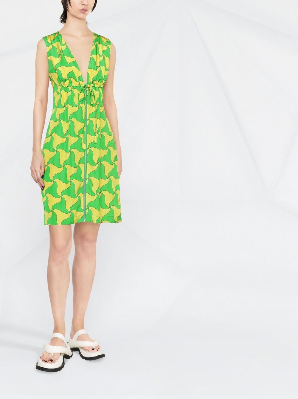 Bottega Veneta Mini-jurk met print - Groen