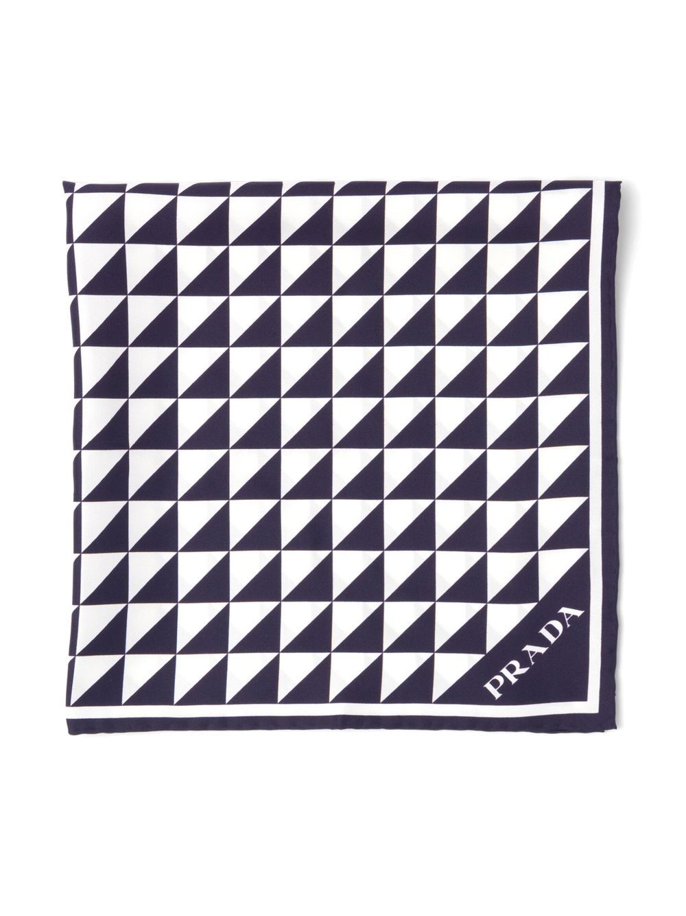Prada Sjaal met geometrische print - Blauw