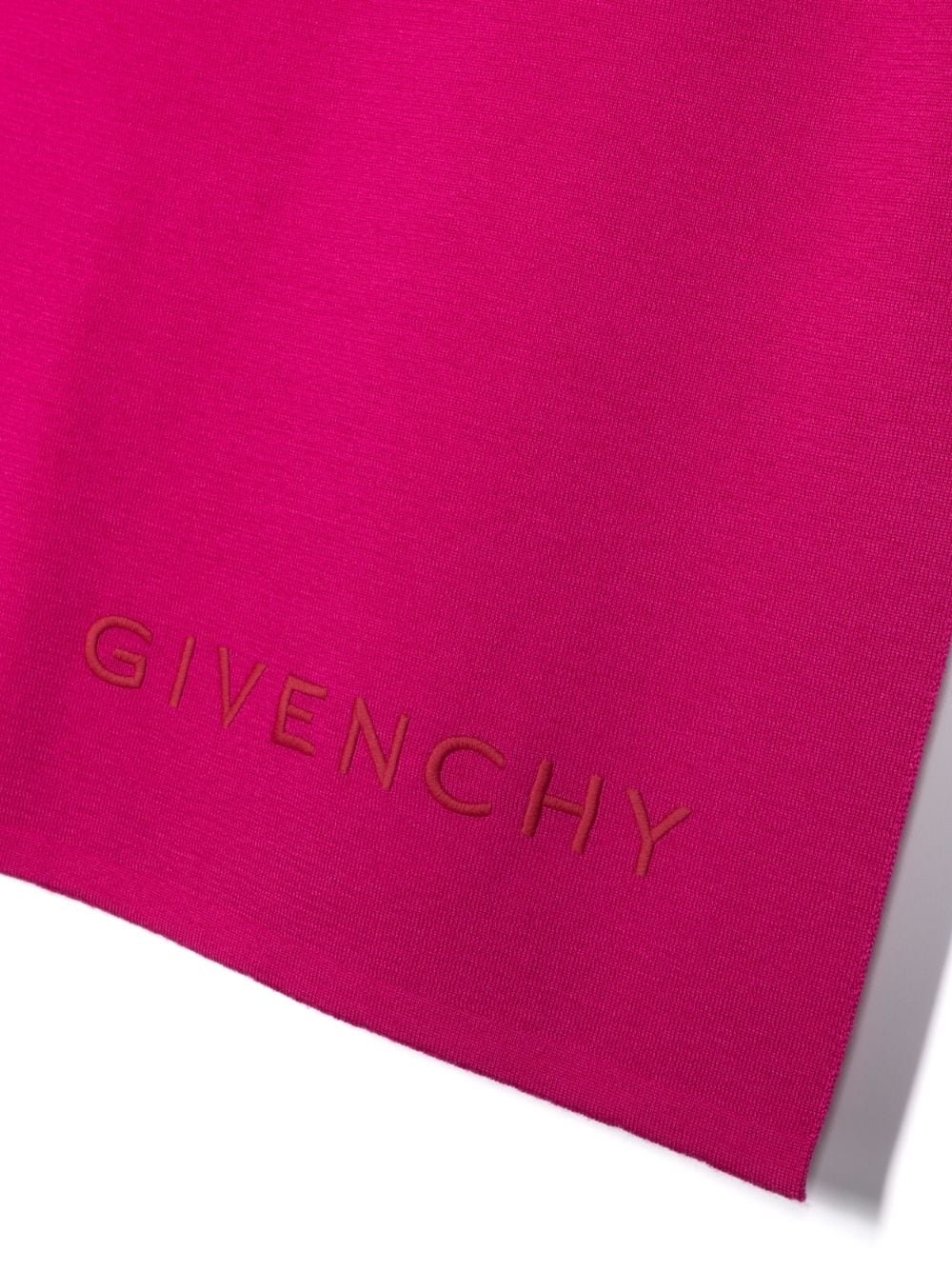 Givenchy Wollen sjaal met geborduurd logo - Roze