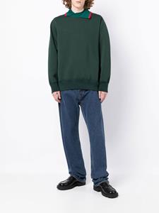 Kolor Sweater met contrasterende kraag - Groen
