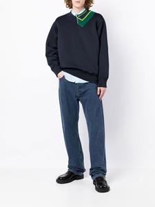 Kolor Sweater met contrasterende kraag - Blauw