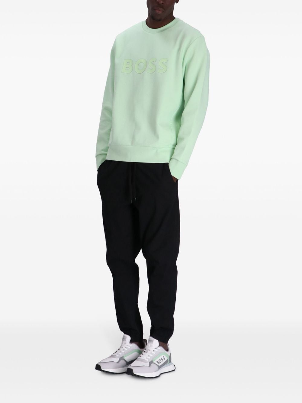 BOSS Jersey sweater - Groen