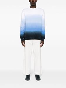 Karl Lagerfeld Sweater met ombré-effect en logoprint - Blauw