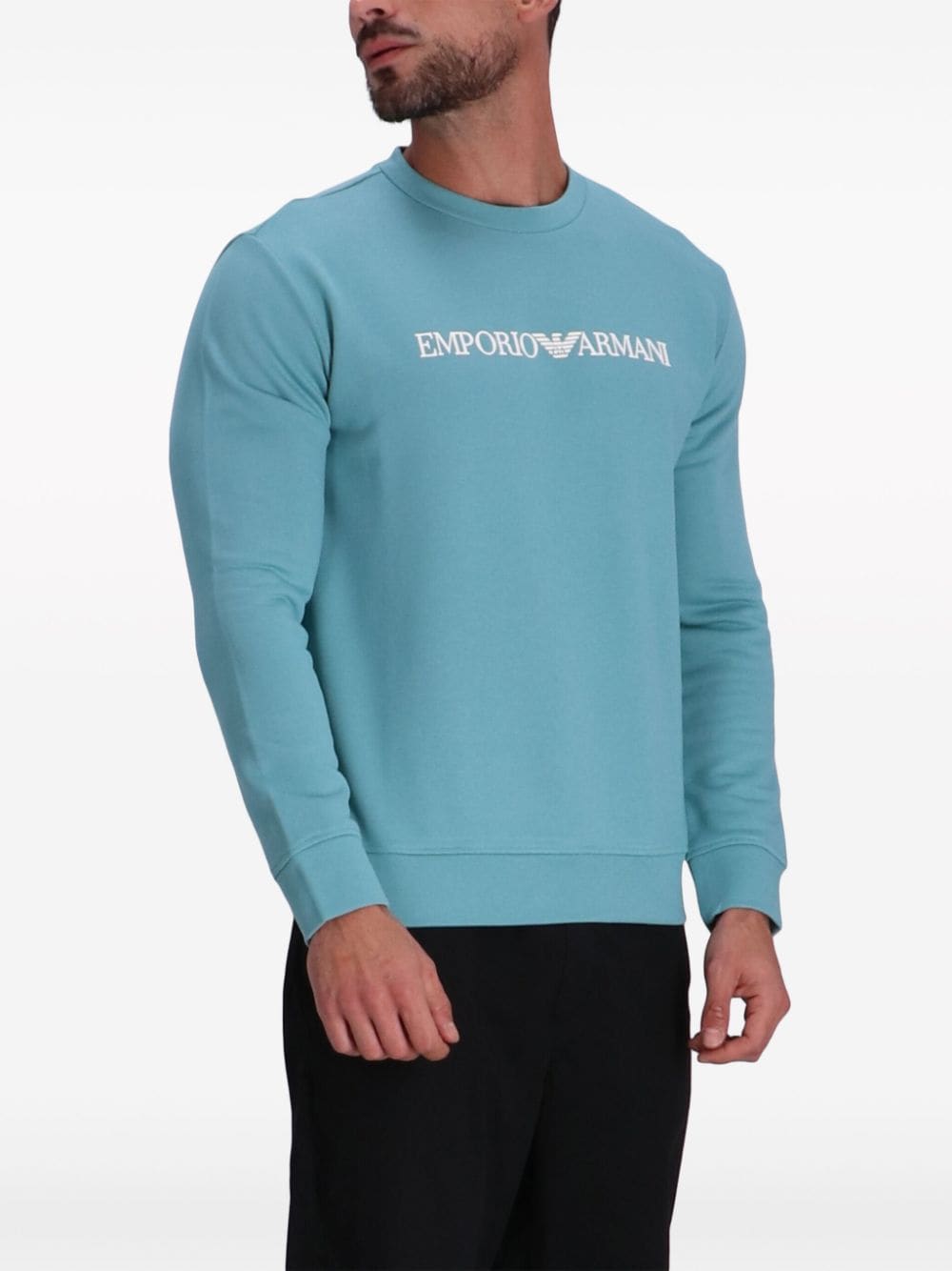 Emporio Armani Sweater met logoprint - Blauw