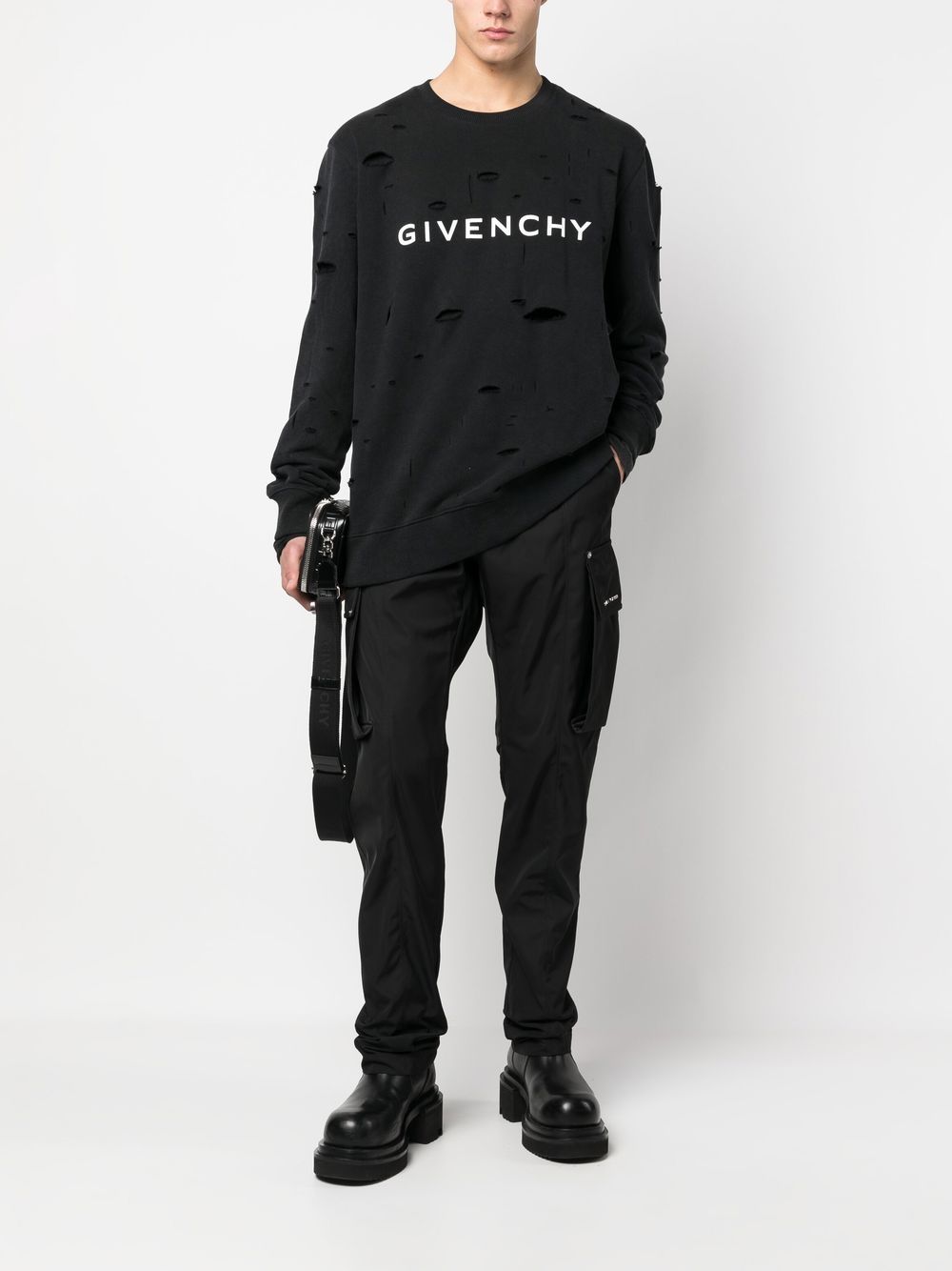 Givenchy Sweater met logoprint - Zwart