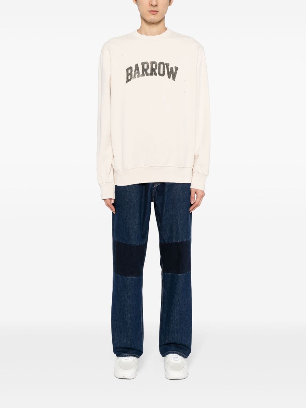 BARROW logo-print cotton sweatshirt - Beige
