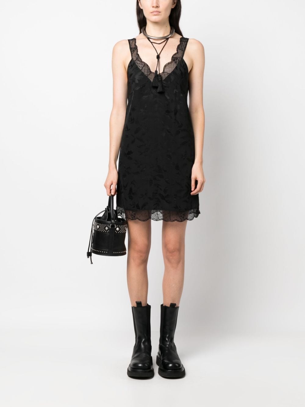Zadig&Voltaire Mini-jurk met jacquard - Zwart