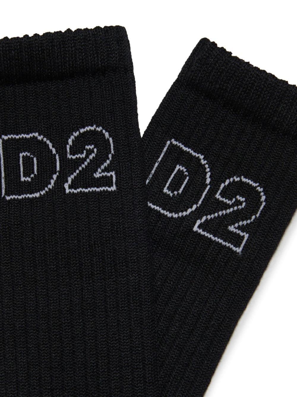 Dsquared2 Kids Intarsia sokken - Zwart