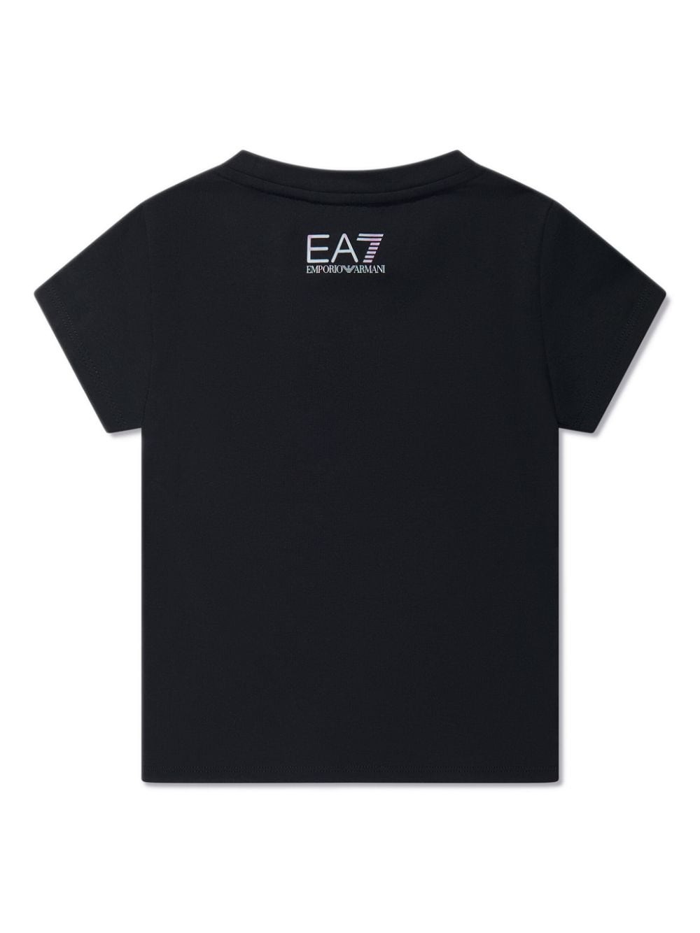 Emporio Armani Kids Katoenen T-shirt met logoprint - Zwart