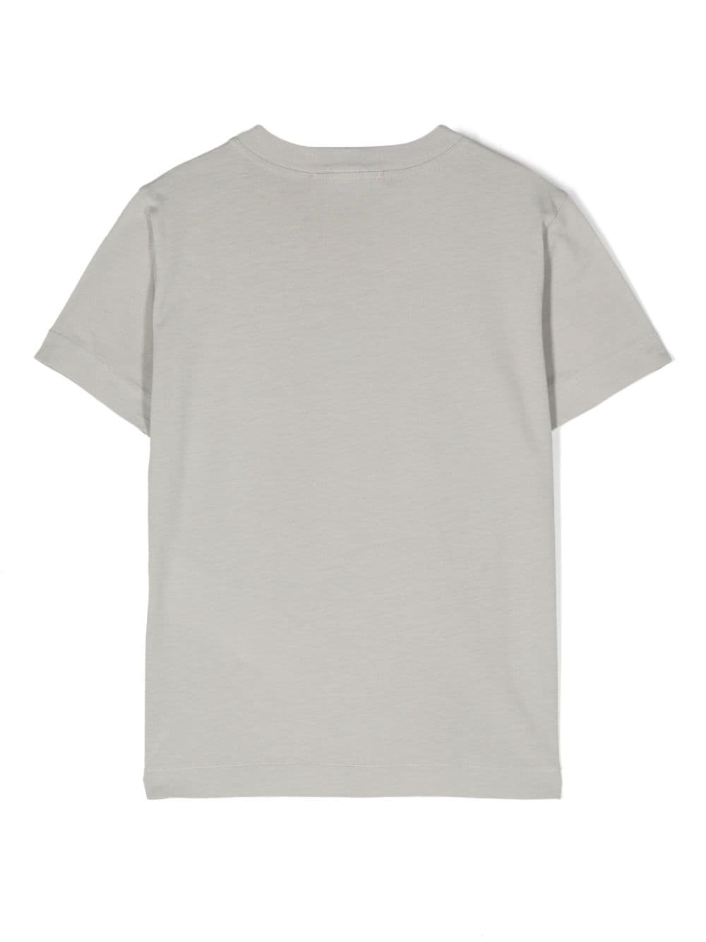 Stone Island Junior Katoenen T-shirt met Compass-logopatch - Grijs