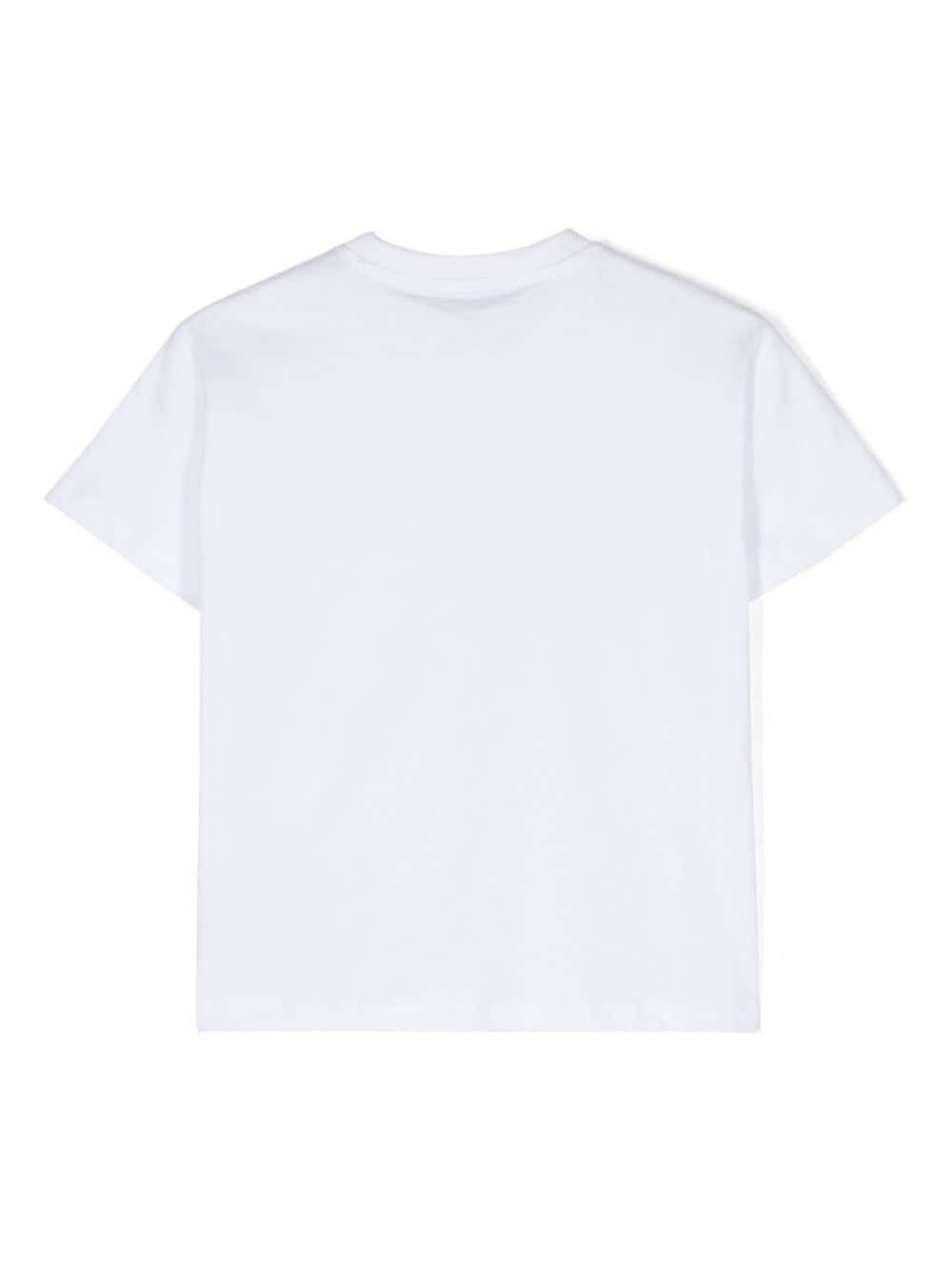 DONDUP KIDS T-shirt met logoplakkaat - Wit