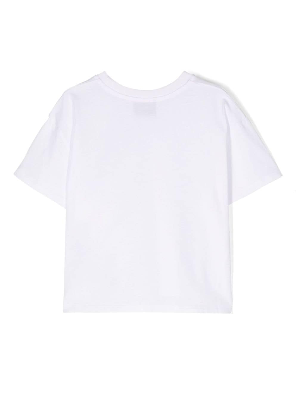 Ermanno Scervino Junior Katoenen T-shirt met kanten vlak - Wit