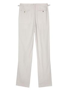 Boglioli herringbone linen straight trousers - Grijs