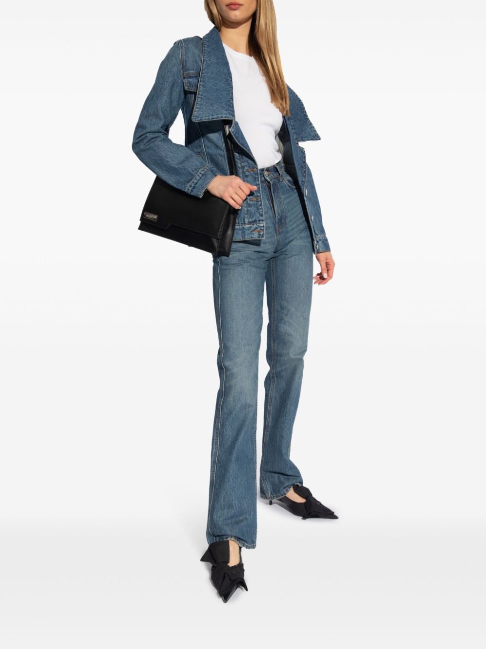 Coperni buckle-detail slim-fit jeans - Blauw
