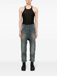 Boris Bidjan Saberi asymmetric drop-crotch jeans - Blauw
