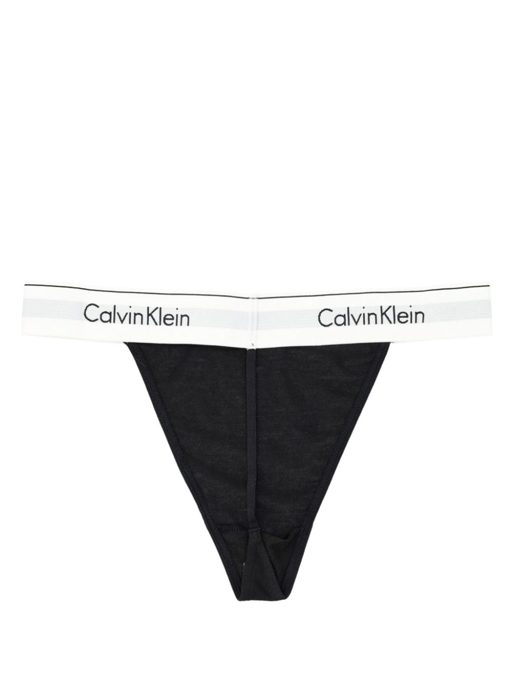Calvin Klein logo-waistband string thong - Zwart