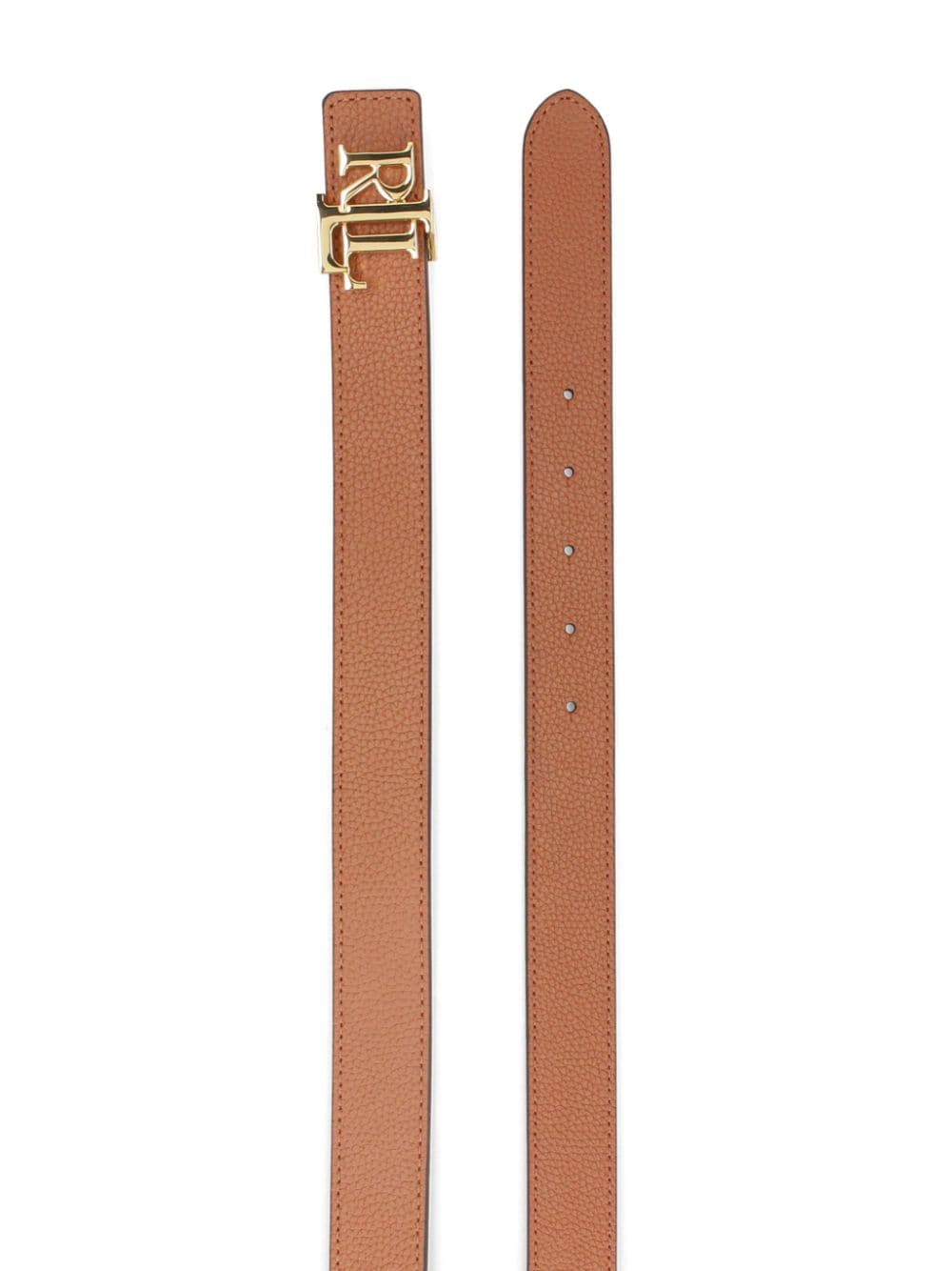 Lauren Ralph Lauren logo-buckle leather belt - Bruin