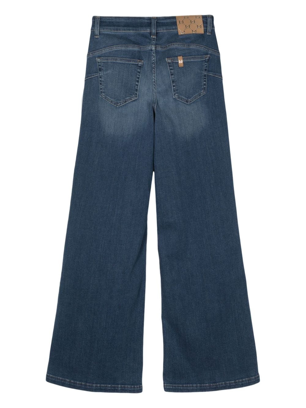 LIU JO logo-patch flared jeans - Blauw
