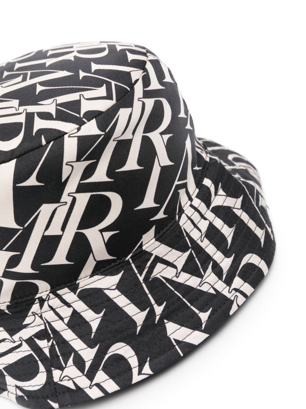 AMIRI embroidered-logo reversible bucket hat - Zwart