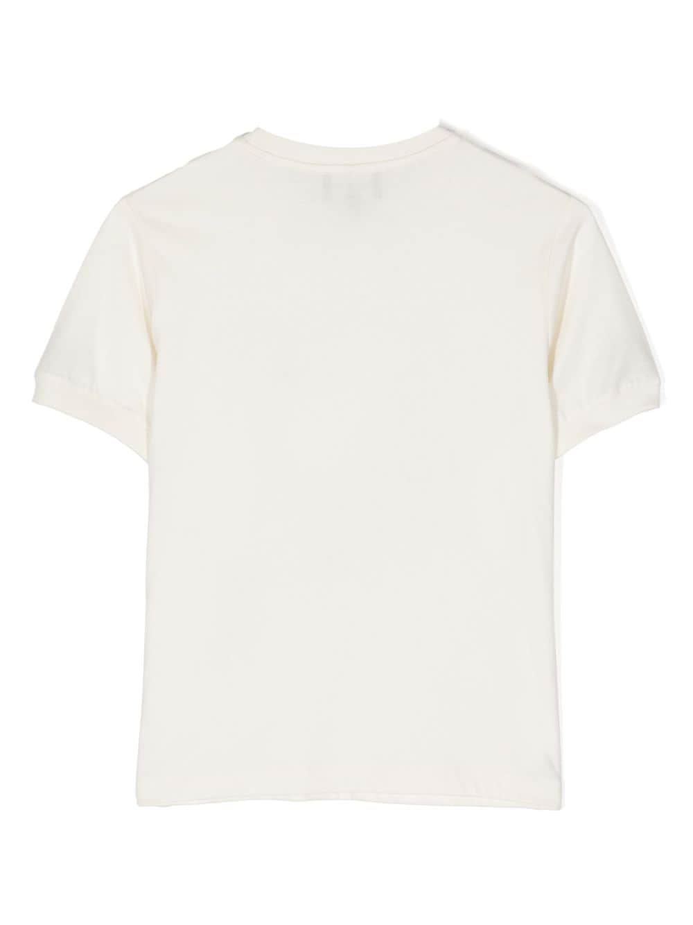 Emporio Armani Kids logo-print cotton T-shirt - Beige
