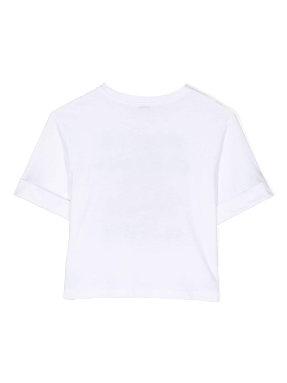 Dolce & Gabbana Kids slogan-print cotton T-shirt - Wit