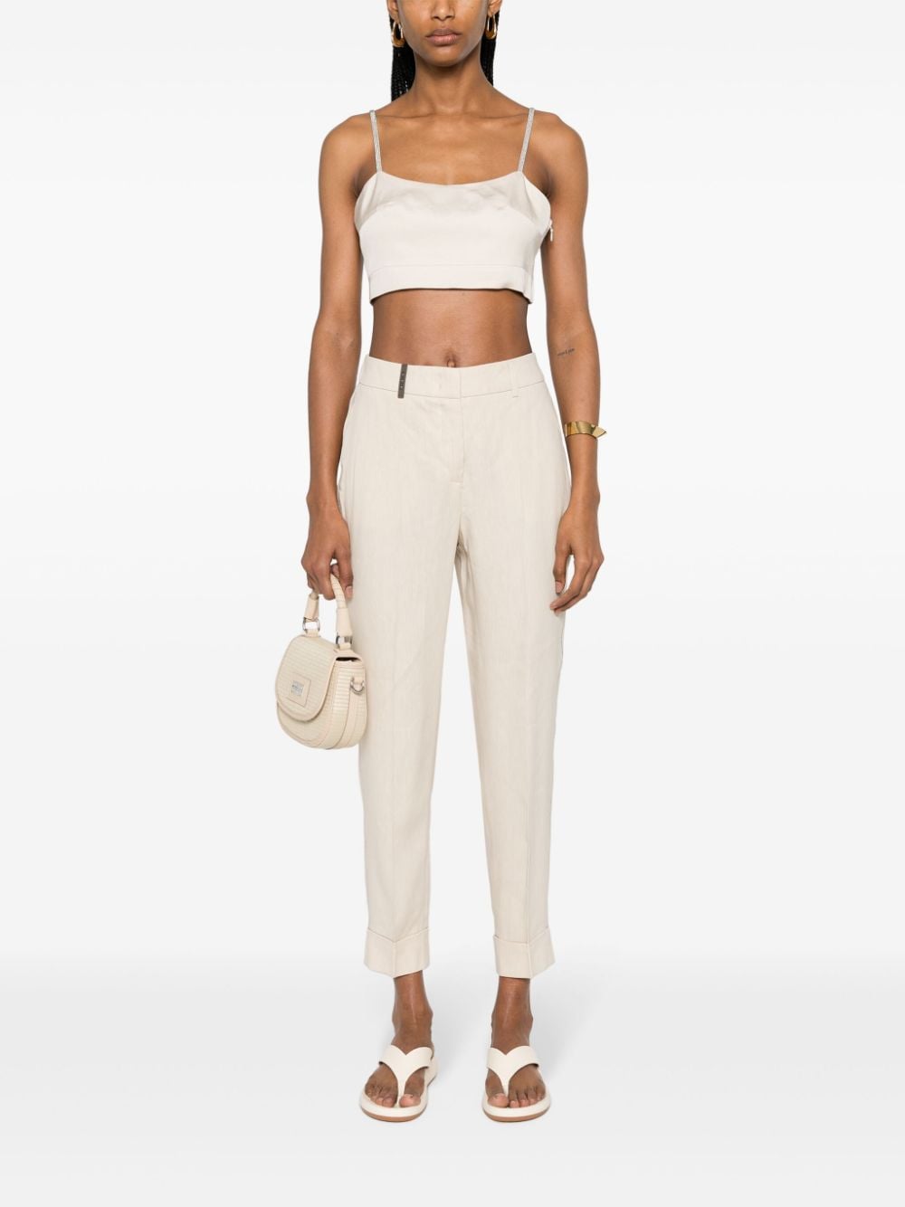 Peserico Cropped top - Beige
