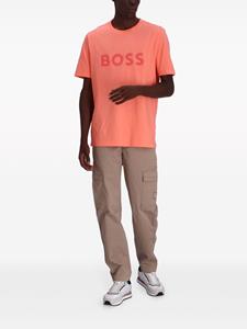 BOSS Cargo broek met logo-label - Bruin